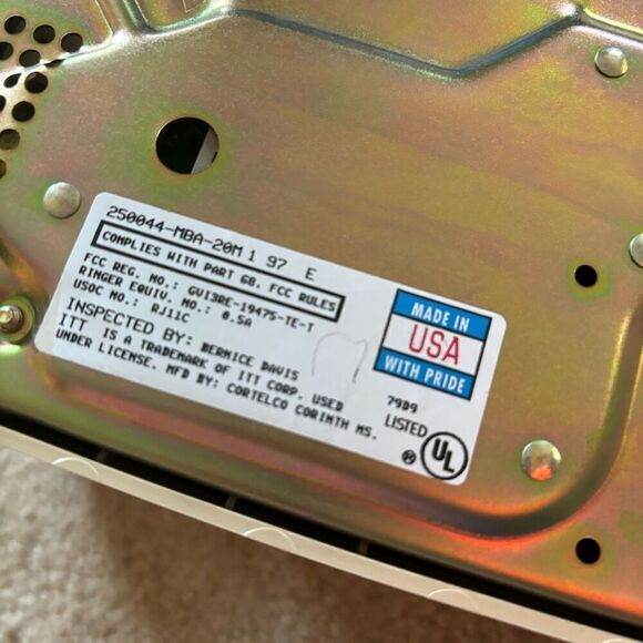 ITT Vintage Beige Touch Tone Phone *Works* - Picture 10 of 10